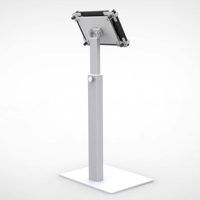 Conception ergonomique personnalisée Support au sol à hauteur réglable Support en métal Support pour tablette PC avec base pouvant être boulonnée