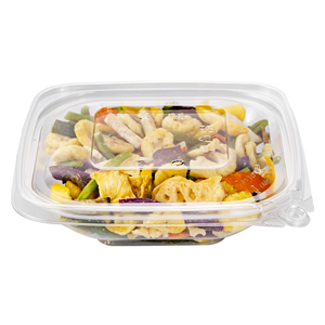 Contenedores reciclables de 24 OZ de fácil manejo, cuenco cuadrado de dos piezas, paquete de seguridad de embalaje a prueba de manipulaciones para Fideos y alimentos - Product Image 4