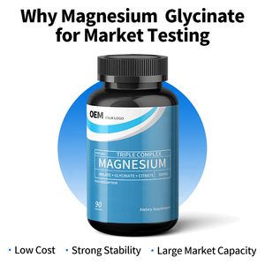 Capsules de complexe triple de magnésium en marque blanche OEM, faible MOQ, fabricant, lancement rapide, certifié cGMP COA, pour les vendeurs débutants - Product Image 2