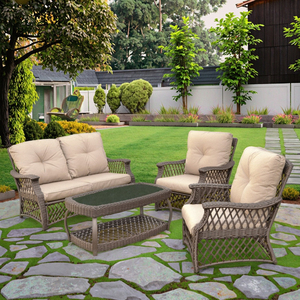 Muebles de Exterior Modernos de Diseño Audu, Cómodos, de Ratán, Estilo Antiguo, para Hoteles, Patios, Parques, Servicio OEM Disponible - Product Image 1