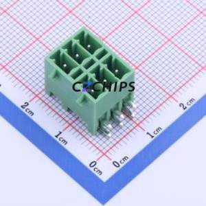 KF2EDGKRG-3.5-2*3P Plug-in Terminal Block Bent Lead Through Hole,P=3.5mm Board-to-Board / Socket - Closed Snap Fixing 2x3P 3.5mm - Product Image 1