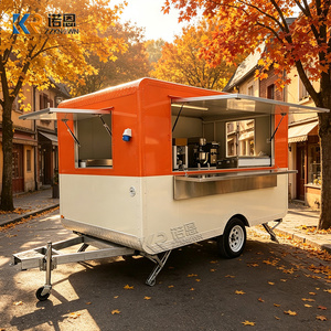 Food Truck con Cucina 3,5m Angoli Arrotondati, Rimorchio <span class=keywords><strong>Mobile</strong></span> per Catering di Dolci, <span class=keywords><strong>Caffè</strong></span> e Gelati - Product Image 1