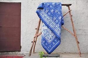 Edredón de algodón hecho a mano Rajai indio hecho a mano bloque impreso cubierta de cama relleno de algodón Natural Razai Jaipuri Rajai - Product Image 3