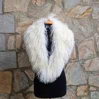 Col en fourrure de mouton véritable détachable, respirant et écologique pour femmes, idéal pour l'hiver