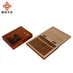 Scatola di sigari in legno massello con Logo personalizzato per confezione regalo in legno di sigaretta personalizzata all'ingrosso