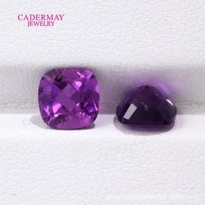 Cadermay Cultivated Sapphire Violet Square Loose Stone For Jewelry Making - Product Image 2
