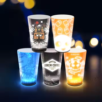 Gobelets lumineux en plastique étanches avec télécommande DMX LED, style ROMANCE, pour concerts, fêtes, festivals, grands événements, couleur lumineuse