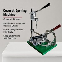 Handmatige kokosnoot-openingsmachine, commerciële kwaliteit, kokosnootkap-snijder en -schiller voor fruitwinkels en drankenwinkels