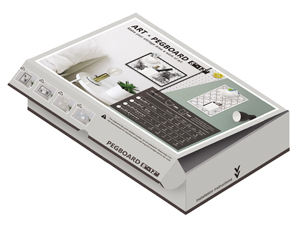 Kit d'accessoires pour organisateur mural en MDF perforé pour cuisine ou bureau, panneau perforé adhésif - Product Image 3