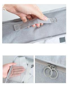 Ensemble de 9 sacs de rangement en <span class=keywords><strong>tissu</strong></span> légers pour maquillage et articles de toilette, idéal pour les voyages, la salle de bain et la garde-robe - Product Image 4