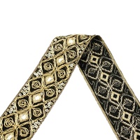 Tissus de dentelle ethnique de 4,5 cm de large pour femmes, broderies à sequins, accessoires de col de vêtement faits à la main pour le bricolage, en stock