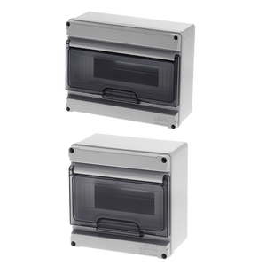 Quadro Elettrico a Parete con Sportello IP65 8 Moduli 175x175x85 Mm-Grigio - Product Image 1