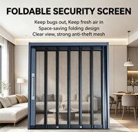 Porte pliante sur mesure, moustiquaire perméable à l'air, séparateur d'espace pour patio intérieur anti-moustiques