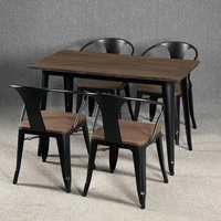 Chaises et tables de café en métal en bois durable et bon marché fabriqué en usine directe en Chine