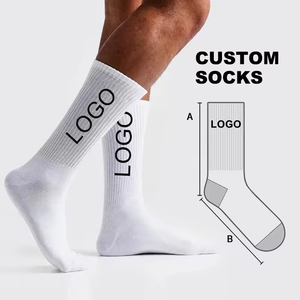 Chaussettes de sport en coton personnalisées avec logo, chaussettes de compression pour le basketball et la course à pied, vente en gros - Product Image 1