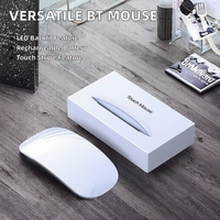 Mouse Nirkabel BT Terlaris 2025, Roda Putar Sentuh, Gaya 3D, Laser LED untuk Laptop, Ponsel, Tablet, Mouse Nirkabel Universal