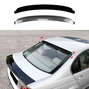 Bmw Rear Spoiler Piano Black Carbon Fiber Texture Abs Ducktail For 3 Series E46 1998-2004 <b>M3</b> Models - Product Image 1