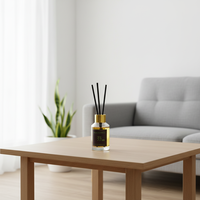 Ensemble de diffuseur de parfum écologique avec bâtonnets en rotin et flacon en verre, aromathérapie pour la maison et le bureau