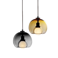 Lampes suspendues contemporaines en or et argent Îlot de cuisine Salle à manger Boules de verre Lustres modernes Lampes suspendues au plafond