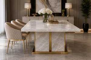 Table basse en résine artisanale ANURAG haut de gamme, faite à la main, moderne, durable, facile à nettoyer, avec structure en métal/bois, meuble multi-usages décoratif - Product Image 3