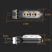 Kingshowstar Moto Clignotant LED Lumières Trois Modes Mini Feux de Plaque d'Immatriculation Feu Arrière Pour Remorque Camion Voiture (2pcs Ambre)