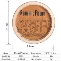Poudre compacte mate longue tenue 24H, 3 teintes, contrôle du sébum, couvrance totale, pour le maquillage quotidien, vente au détail