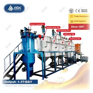 Mini Palm Small Crude Sunflower Oil Refinery Machine For Refining/Processing,Coconut,Mustard,Sesame,Groundnut,Soybean Edible Oil