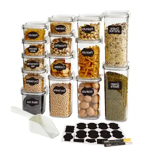 Récipients hermétiques en plastique pour le stockage des aliments avec couvercles Ensemble de récipients énergétiques pour le stockage des aliments Extra Large Food Kitchen Storage