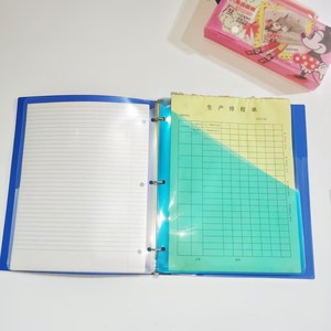 Tùy chỉnh nhiều màu 3 lỗ chèn PP thư mục tập tin 3 vòng chất kết dính với hai túi bền nộp hồ sơ sản phẩm - Product Image 4