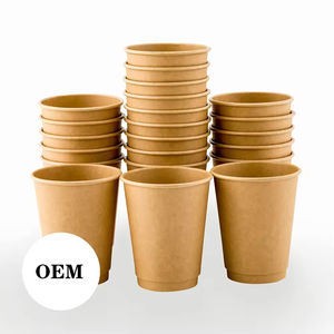 Vasos de Papel Kraft de 12 oz con Logotipo Personalizado al por Mayor, Vasos de Papel de Doble Pared, Vasos Desechables para Café, para Bebidas Calientes - Product Image 3