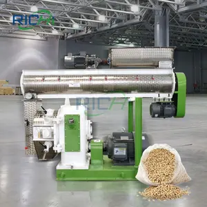 Máquina horizontal profissional de fabricação de pelotas para ração animal, 5-7 T/H, para ração animal, gado, porco