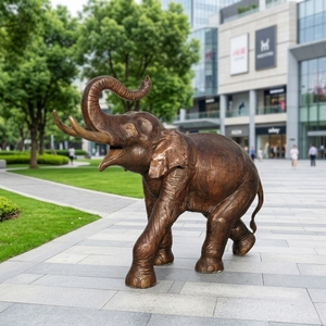 Outdoor-Gartendekoration Gegossene Metall-Wildtier Große Kupfer-Elefanten-Statue - Product Image 6