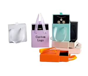 Customized Rectangle Jewelry Packaging <b>Box</b> with Lid and Handle for <b>Bracelets</b> Display Storage Printed Logo Design - Product Image 1
