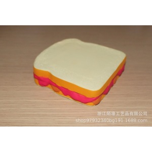 Cartoon Bread Slice Pu Foam Fidget Toy High <b>Rebound</b> Stress Relief Gift For Kids 8 13 Years Unisex - Product Image 3