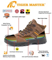 Sepatu Keselamatan Listrik Isolasi 18kv OEM CE & ASTM, Ujung Kaki Komposit Anti-tusuk, Kulit Suede, Anti-selip, Sol PU Tahan Minyak