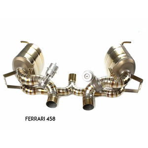 Sistema de escape de titanio AKS para <span class=keywords><strong>Ferrari</strong></span> <span class=keywords><strong>458</strong></span> Italia 4.5L V8 Catback System con válvula neumática - Product Image 4