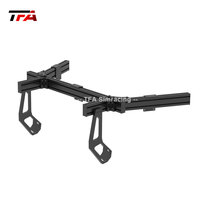 Support triple écran pour cockpit de simulation de course, support d'écran réglable en aluminium, support d'écran stable, configuration de simulateur de course