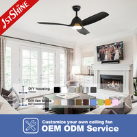 Ventilador de Techo Grande de 64 Pulgadas con Aspas de Madera Sólida, Personalizable OEM/ODM, Ahorro de Energía, Innovador y Duradero, con Luz LED, Marca 1stshine