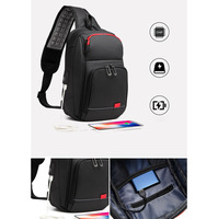 Nouveau sac de poitrine pour hommes grande capacité épaule Messenger loisirs bureau ordinateur sac à coque dure