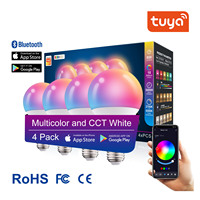 Ampoule personnalisée Tuya Led Set Time 9W 10W 15W Contrôle par application E27 E26 B22 Ampoule intelligente Connexion intelligente avec ampoule Wifi RVB