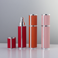 Botol Parfum Kulit Premium 5ml, Atomizer Isi Ulang, Botol Semprot Perjalanan Mini, Dispenser Wewangian Portabel