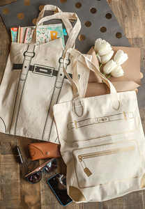 Bolso de Lona con Diseño de Hombro Estilo Vintage 2024, Bolso Tote Estampado, Bolsos de Compras OEM con Diseño de Lazo - Product Image 5