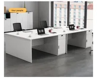 Ensemble de bureau et chaise de bureau individuels modulaires modernes avec panneau de tiroir verrouillable