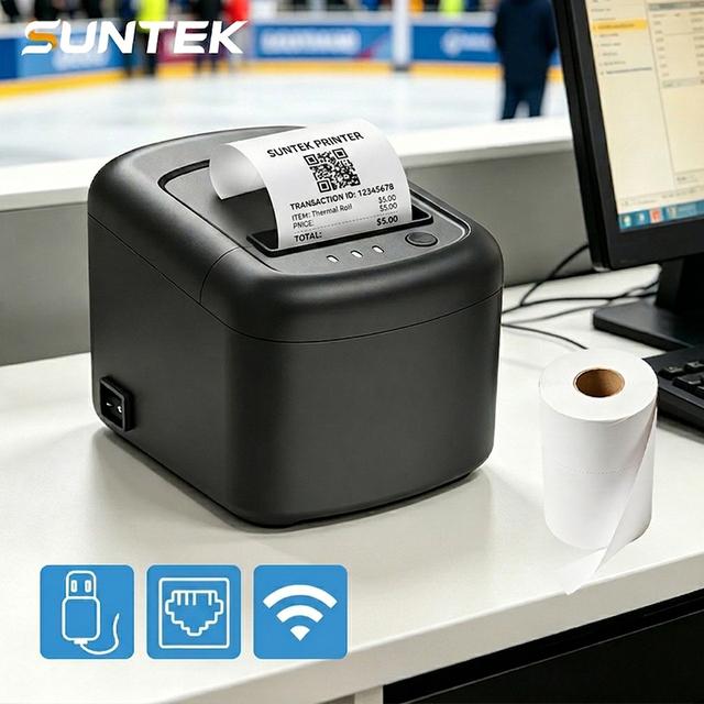 Cloud Printing Machine POS Thermal Printer USB LAN 4G WIFI SUNTEK Restaurant Terminal Receipt POS Thermal Printer for Kitchens