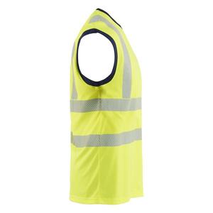 BLAKLADER - 357510133389 S/M Hi-Vis Camiseta sin mangas Hi-vis Amarillo/Azul Marino-EAN 7330509908709 ROPA DE TRABAJO DE LA HI-VIS - Product Image 5