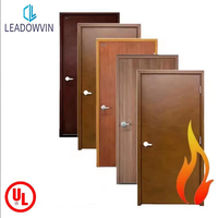 UL 10C CE Certified Hotel Wood Fire Door Custom 60 Min Mineral Core Timber Exit Door Commercial Interior Door (