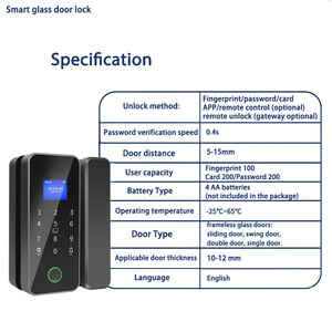 Xsdts A16 tuya Bluetooth 6-in-1 ổ khó<span class=keywords><strong>a</strong></span> thông minh mở khó<span class=keywords><strong>a</strong></span> cử<span class=keywords><strong>a</strong></span> kính với mật khẩu vân tay thẻ IC ứng dụng điều khiển từ xa hoặc chì<span class=keywords><strong>a</strong></span> khó<span class=keywords><strong>a</strong></span> - Product Image 6