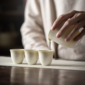 Handmade Celadon Glaze <b>Teacup</b> Porcelain Cone Shape Single Cup For Kung Fu Tea Set Dehua County Origin - Product Image 3