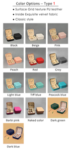 Estuche Organizador de Lujo para Joyas de Viaje con Cremallera, Portátil, <span class=keywords><strong>Mini</strong></span>, de Cuero PU con Logotipo Personalizado para Anillos, Aretes y Collares - Product Image 5