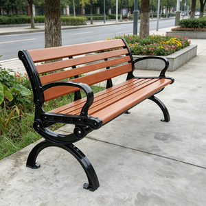 <span class=keywords><strong>Banc</strong></span> en métal d'extérieur, design moderne et durable, pour appartement ou patio, capacité de 2 ou 3 places - Product Image 6